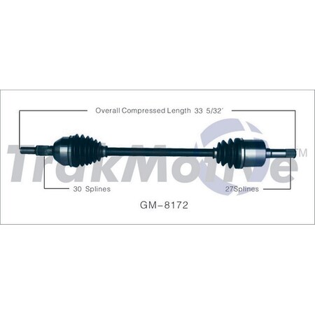 Surtrack Axle Cv Axle Shaft, Gm-8172 GM-8172